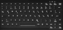 Active Key ClassicClean Med KB Rem Cov Backlit Mini W Black