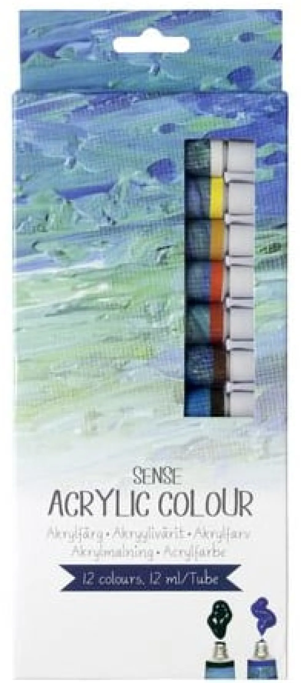 Akrylfärgset Sense 12x12 ml
