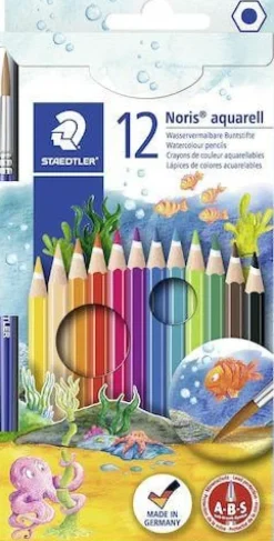 Akvarellpenna STAEDTLER, 12 färger