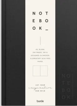 Ant.bok BURDE A5 textil olinj svart