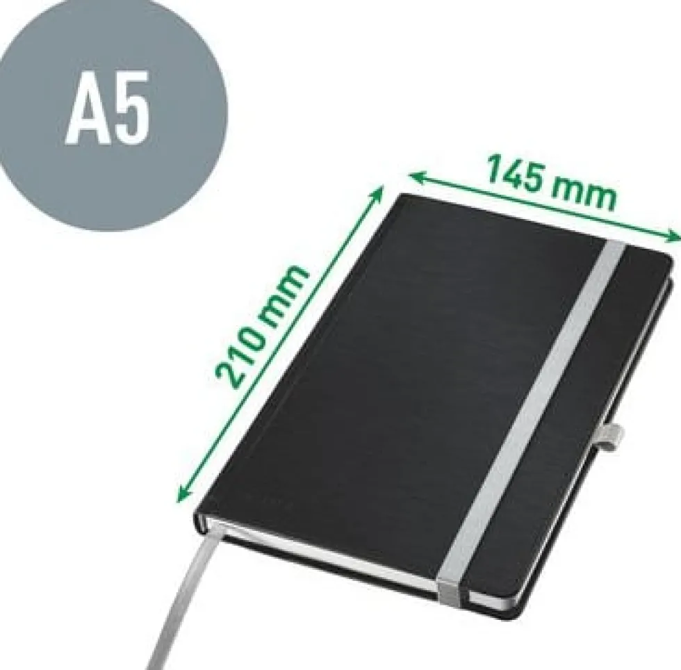 Ant.bok LEITZ Style A5 H linj 80bl blå