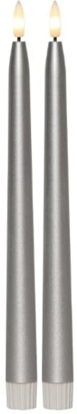 Antikljus STAR T LED 28cm silver 2/fp