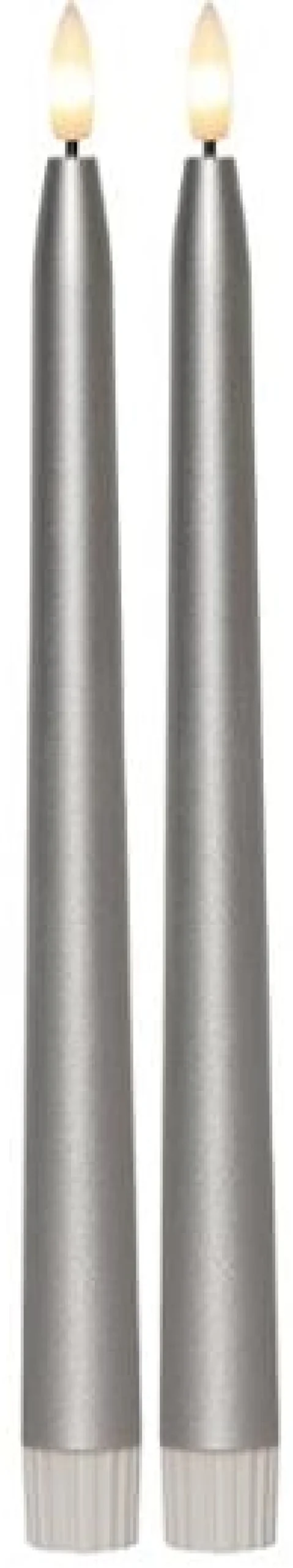 Antikljus STAR T LED 28cm silver 2/fp