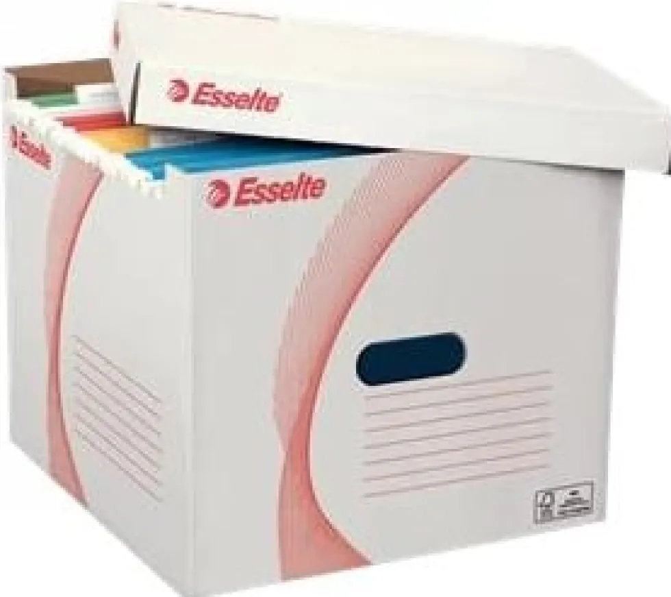 Arkivbox ESSELTE f hängmappar m. lock
