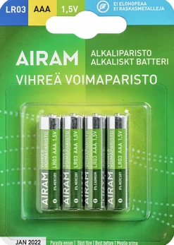 Batteri Airam Alk AAA 4/fp