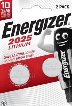 Batteri Energizer Cell Lithium CR2025, 2/fp