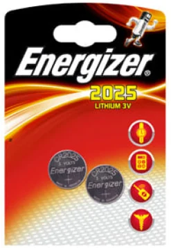 Batteri Energizer Cell Lithium CR2025, 2/fp