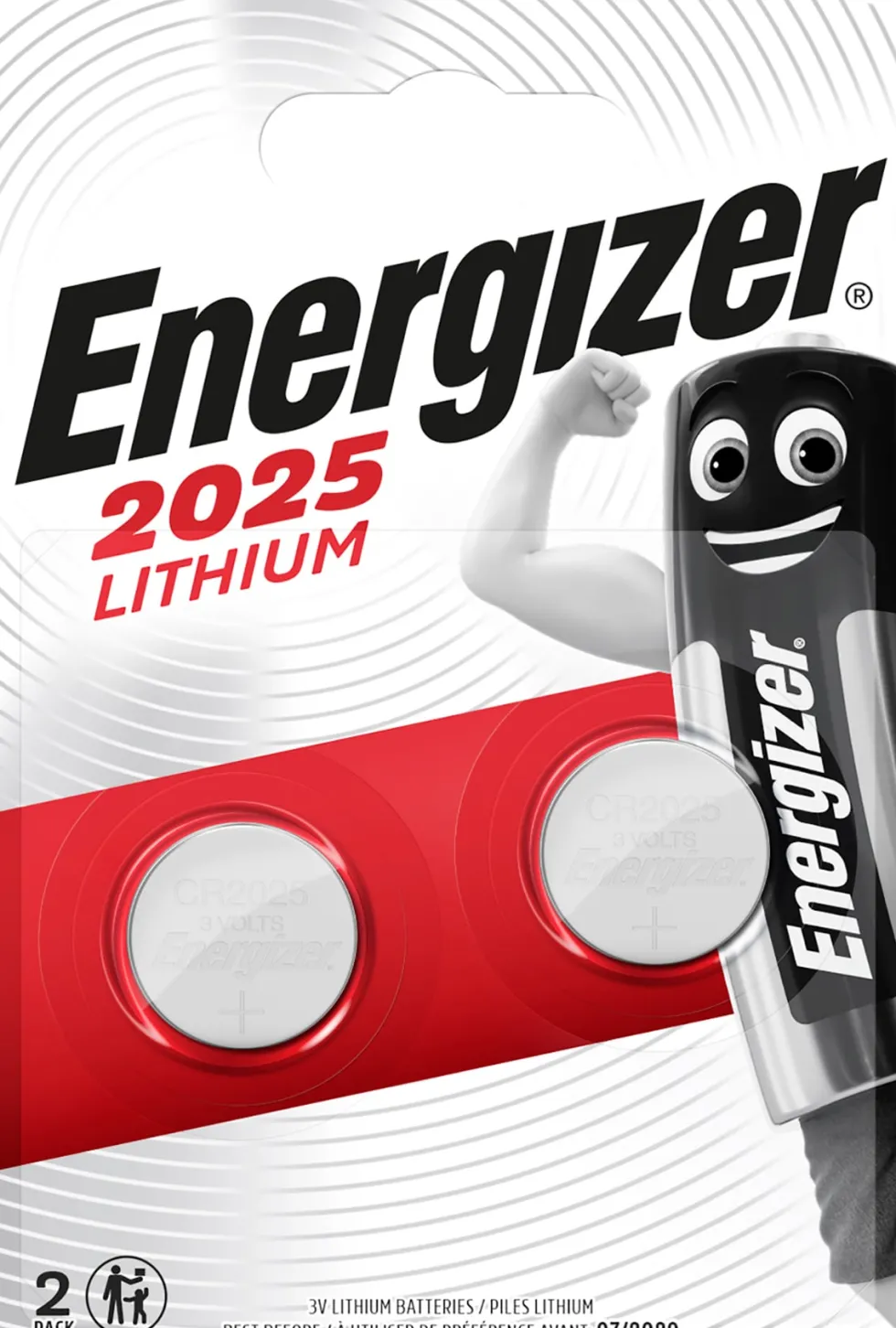 Batteri Energizer Cell Lithium CR2025, 2/fp