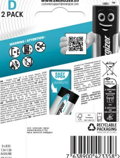 Batteri ENERGIZER Max Plus D 2/fp
