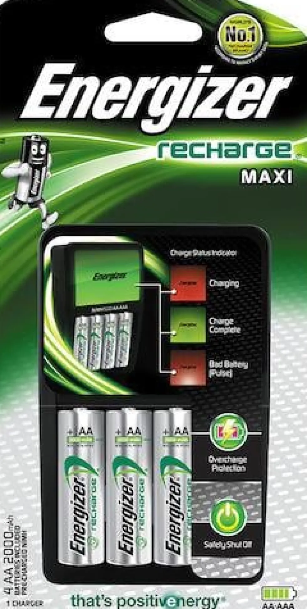 Batteriladdare ENERGIZER Maxi + 4AA