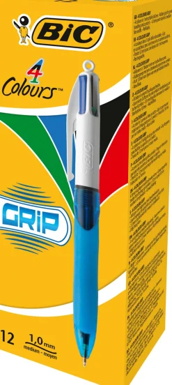 Bic 4-Färgskulpenna Grip blå