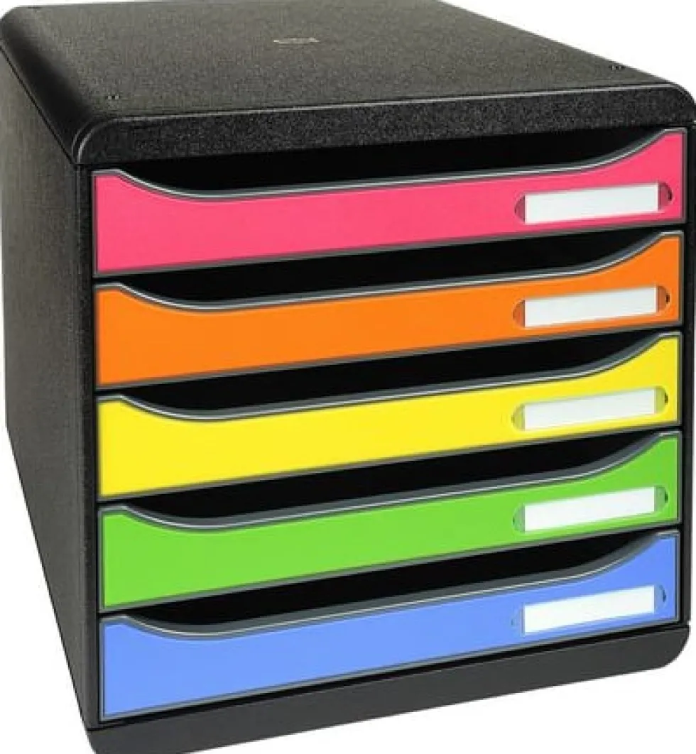 Blankettbox BIGBOX PLUS 5 lådor regnbåge