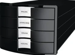 Blankettbox HAN 4 lådor svart
