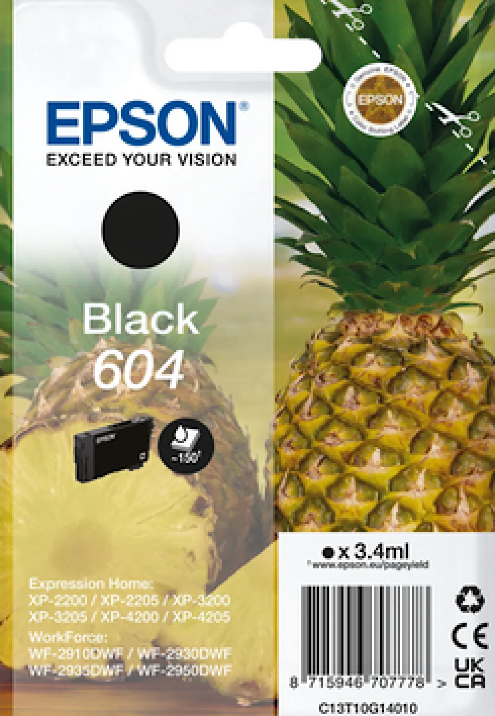 Bläck Epson T604 svart 3,4ml