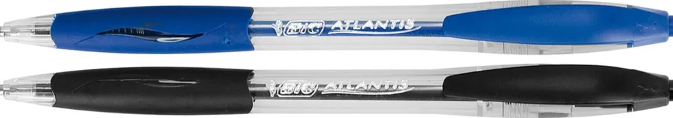 Bläckkulpenna BIC Atlantis Medium Blå, 1.0mm, dokumentäkta, 12st