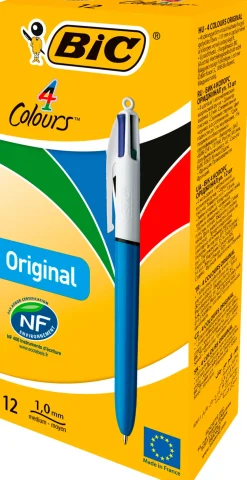 Bläckkulpenna BIC Icon Medium 4-färg, 12st