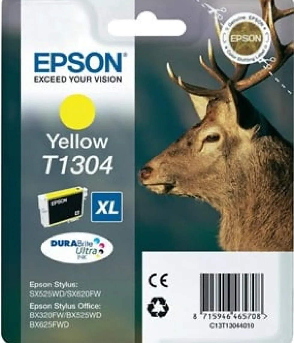 Bläckpatron EPSON C13T13044012 Gul