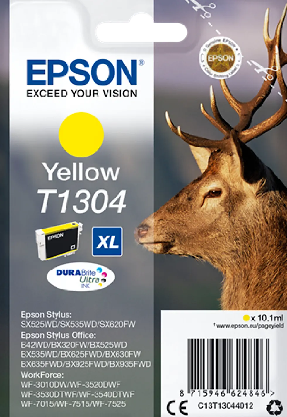 Bläckpatron EPSON C13T13044012 Gul