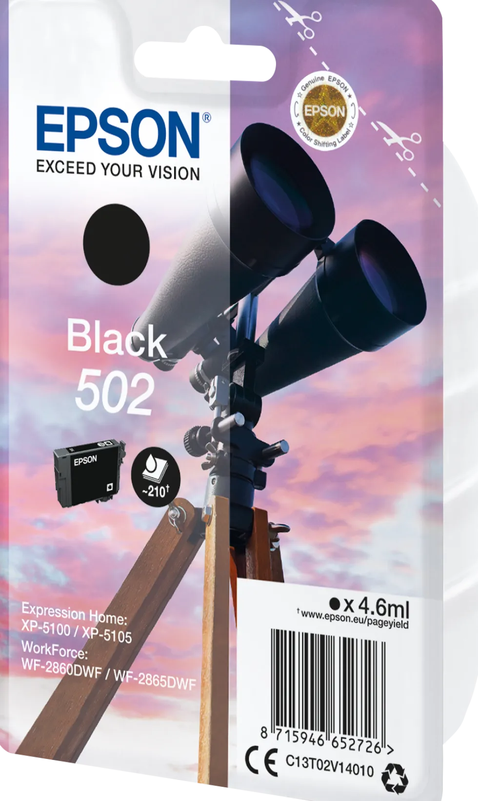 Bläckpatron EPSON C13T02V14010 T502 B