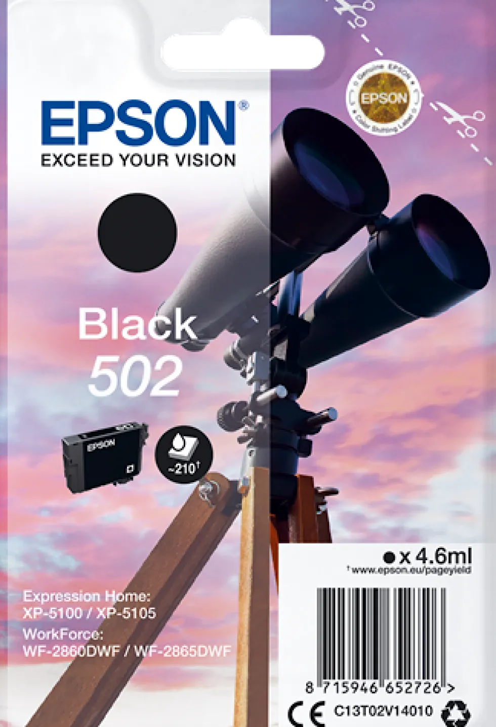 Bläckpatron EPSON C13T02V14010 T502 B