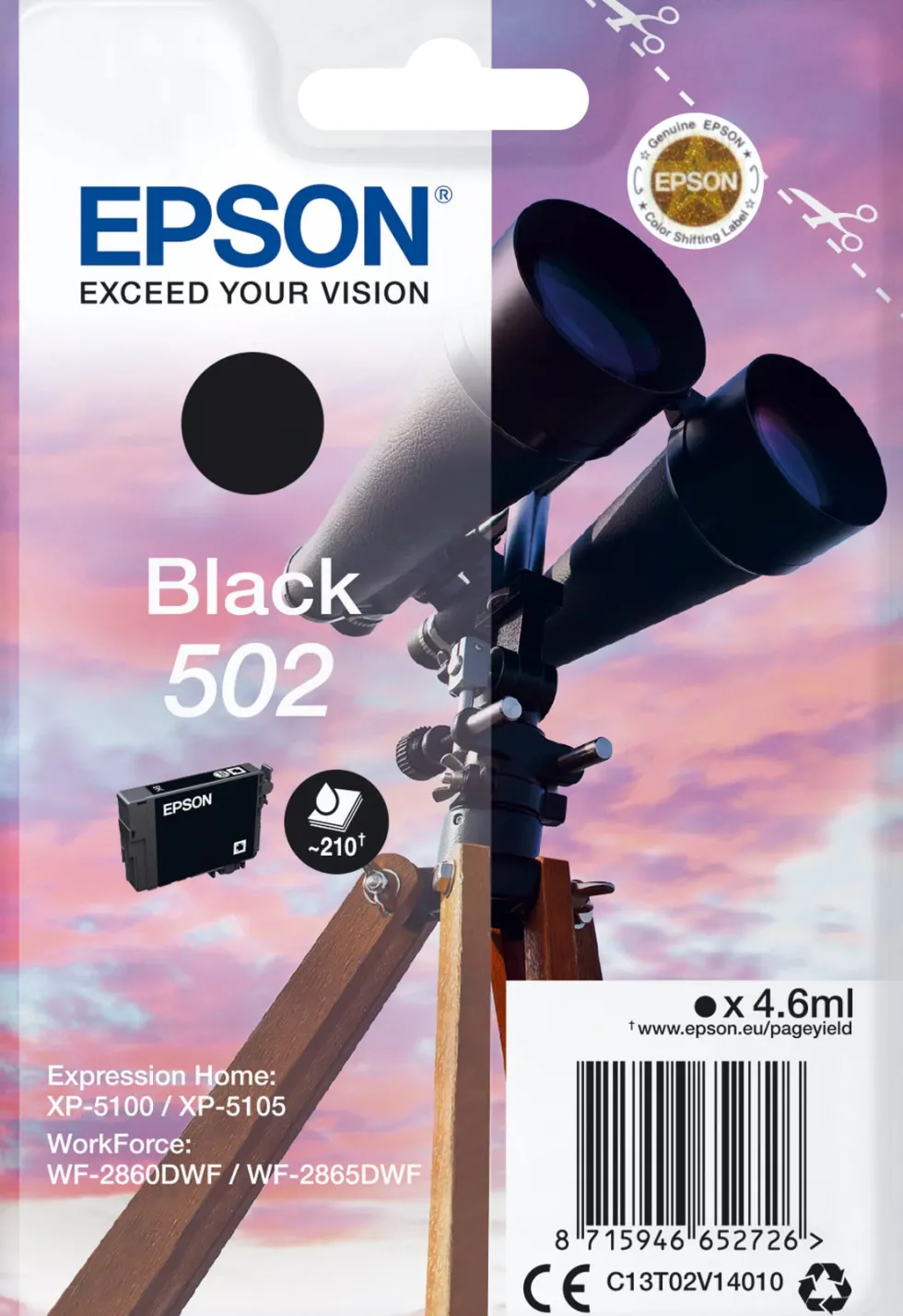 Bläckpatron EPSON C13T02V14010 T502 B