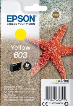 Bläckpatron EPSON T03U 603 gul