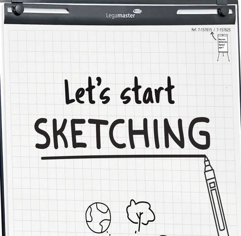 Blädderblocksställ Sketch Easy