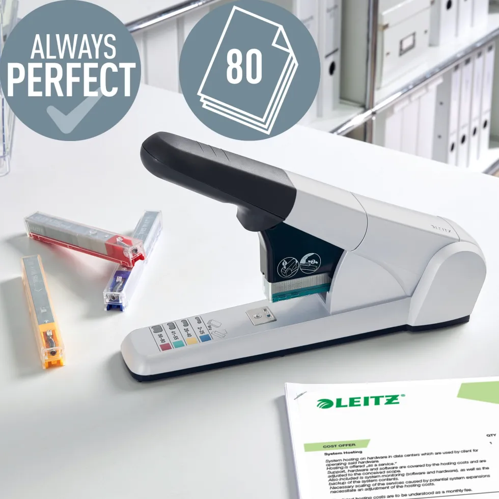 Blockhäftare LEITZ 80 ark silver