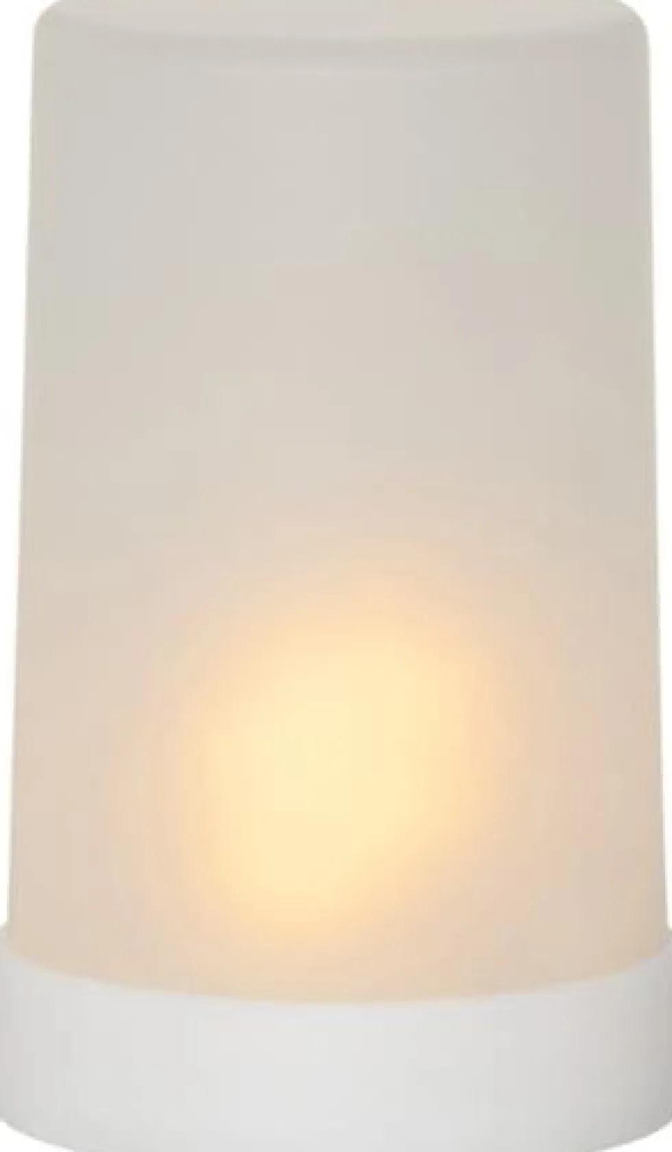 Blockljus STAR T LED Flame 14,5cm vit