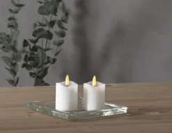 Blockljus STAR T LED Flamme 7,5cm vit