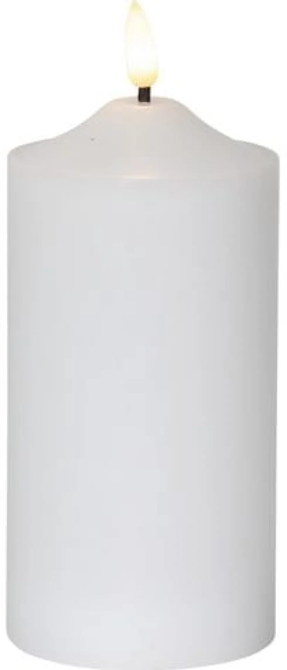 Blockljus STAR T LED Flamme 17cm vit