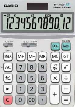 Bordsräknare CASIO DF-120ECO grå