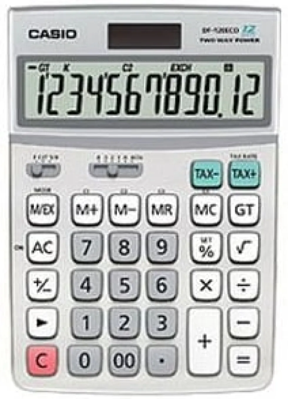 Bordsräknare CASIO DF-120ECO grå