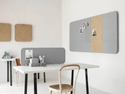 Bordsskärm & Skrivtavla Mood Fabric Table, 1000x350mm, Varmgrå