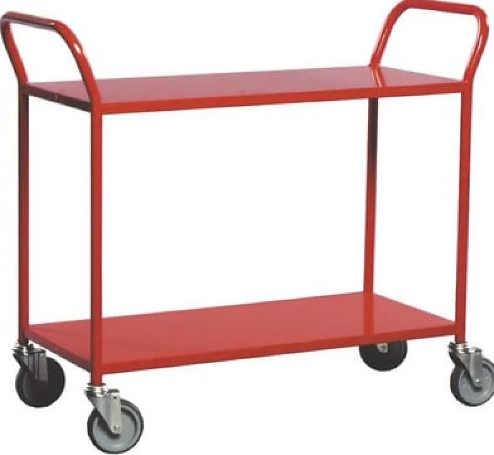 Bordsvagn Röd, 2 hyllplan