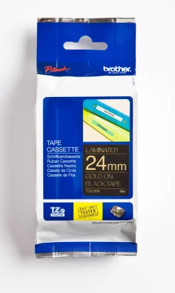 Brother TZe tape 24mmx8m gold/black
