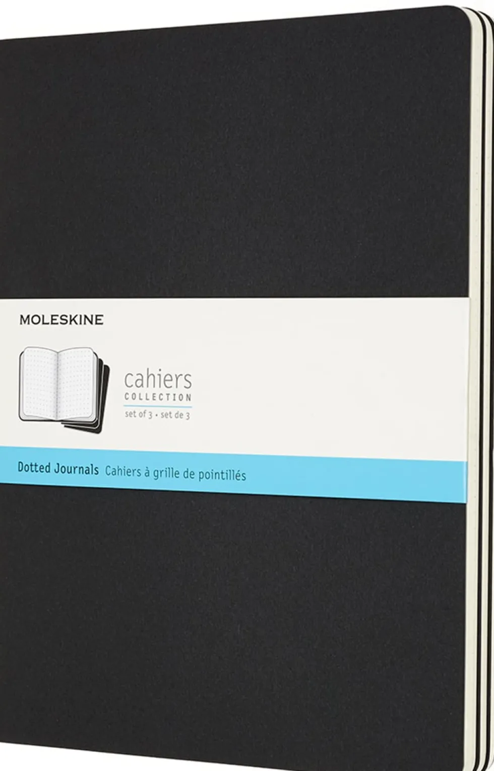 Cahier Journal Dotted XL Svart 3-Pack