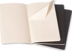 Cahier Journal Linjerad Large Svart 3-Pack