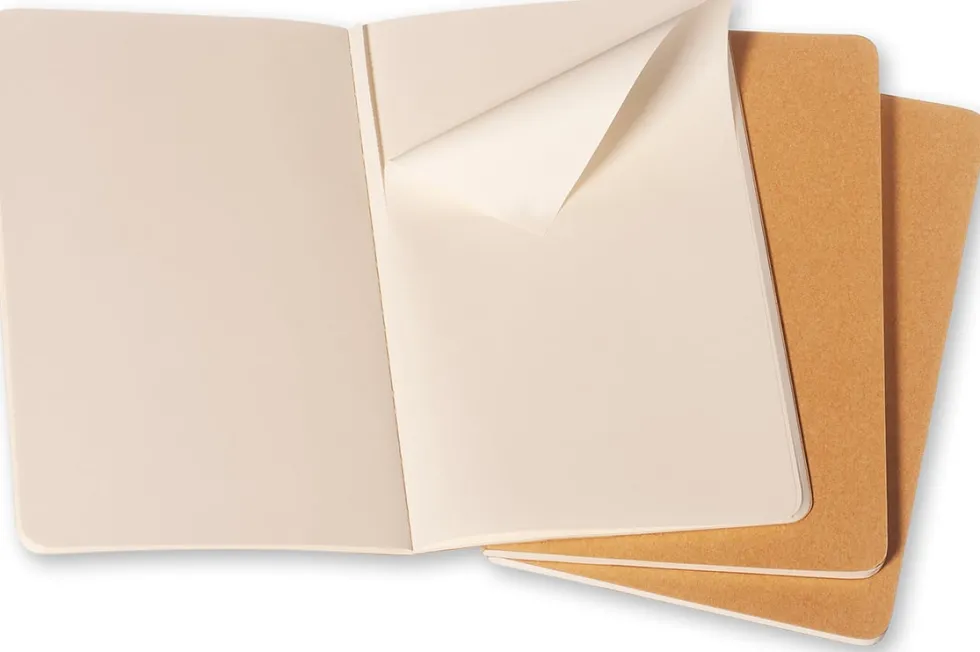 Cahier Journal Olinjerad Large Kraft 3-Pack
