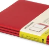 Cahier Journal Olinjerad Large Röd 3-Pack