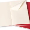 Cahier Journal Olinjerad Pocket Röd 3-Pack