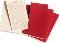 Cahier Journal Olinjerad Pocket Röd 3-Pack