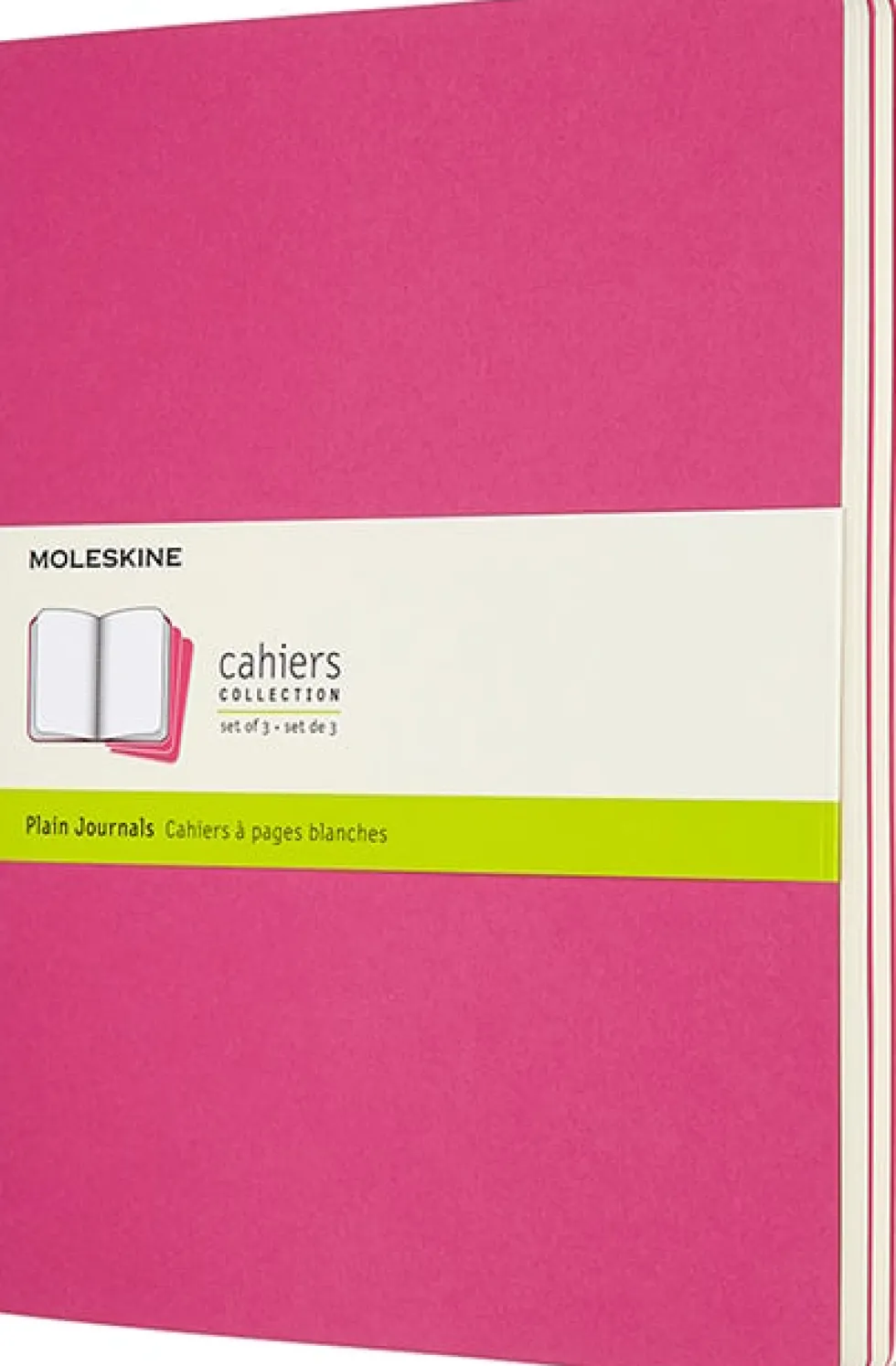 Cahier Journal Olinjerad XL Rosa 3-Pack