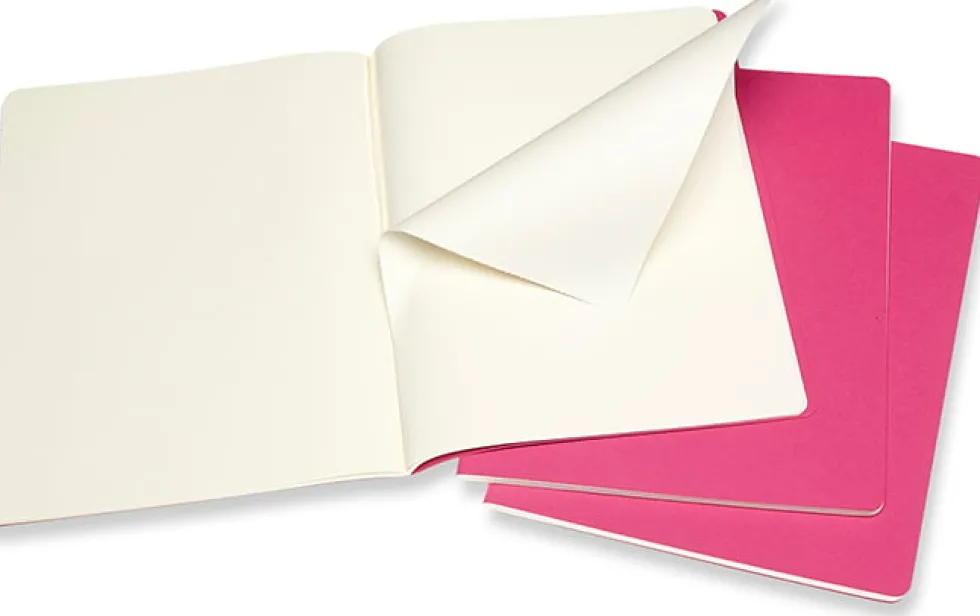 Cahier Journal Olinjerad XL Rosa 3-Pack