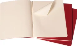Cahier Journal Olinjerad XL Röd 3-Pack