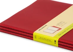 Cahier Journal Olinjerad XL Röd 3-Pack