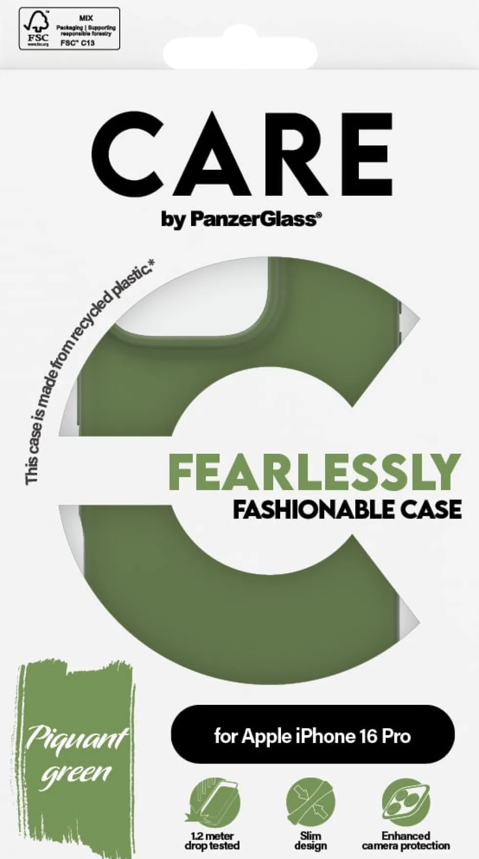 CARE iPhone 16 Pro Case Green