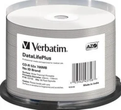 CD-R AZO, 52X, DL + Wide Thermal Printable (50)