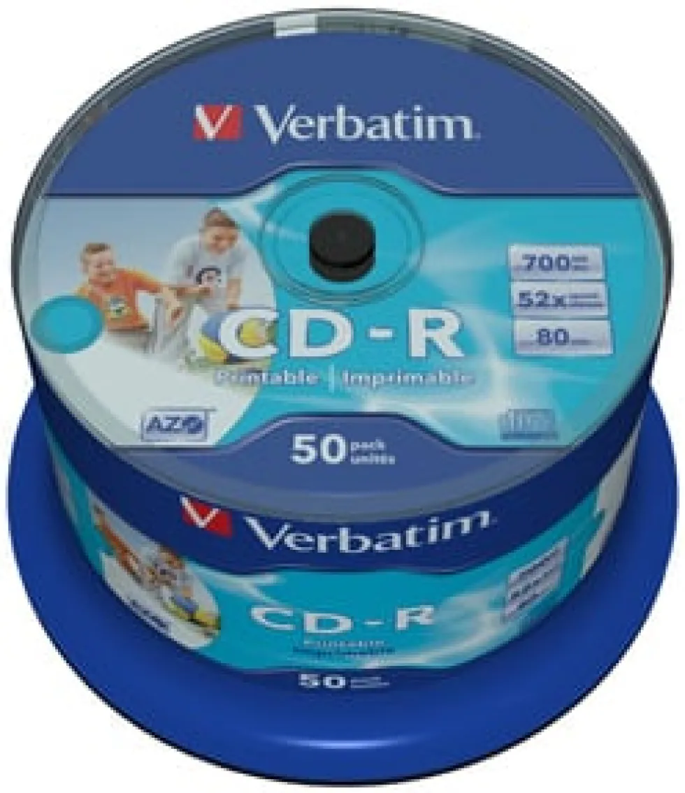 CD-R VERBATIM 700MB Printable 50/FP