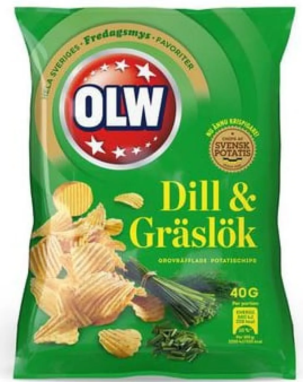 Chips OLW dill&gräslök 40g